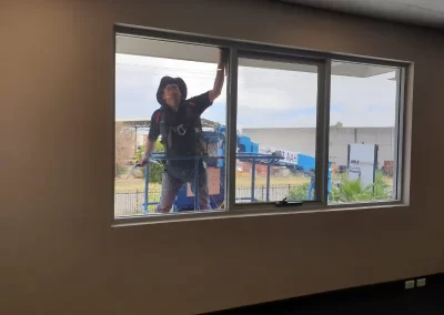window cleaning in action